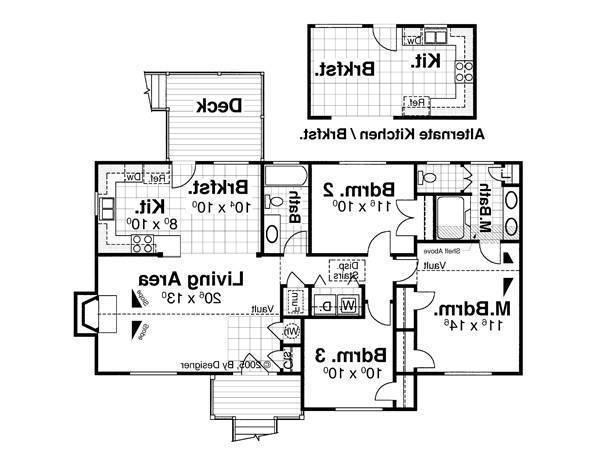 Floor Plan image of DICKENS II-D House Plan